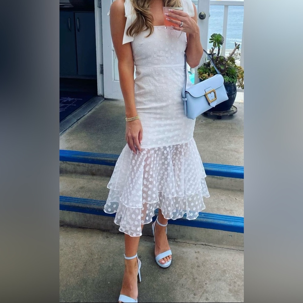 Lovers + Friends Day Keeper Midi dress white XS